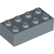 Lego kostka (kostička) 2x4, pískově modrá (4186359, 6052830, 6224211)